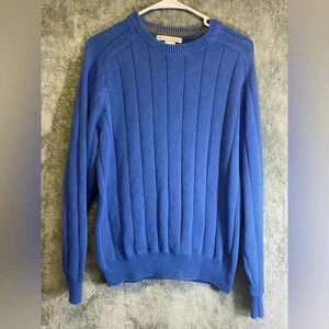 Geoffrey‎ Beene men’s blue cable knit sweater size M